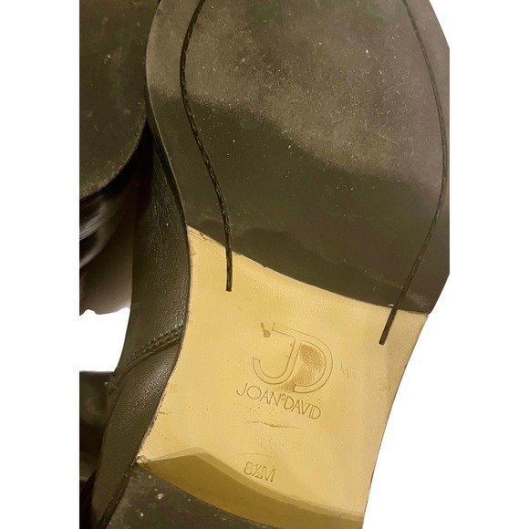 Joan & David Black Leather Knee-High Riding Boots 8.5M Buckle - Picture 6 of 8